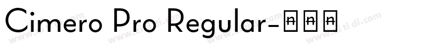 Cimero Pro Regular字体转换